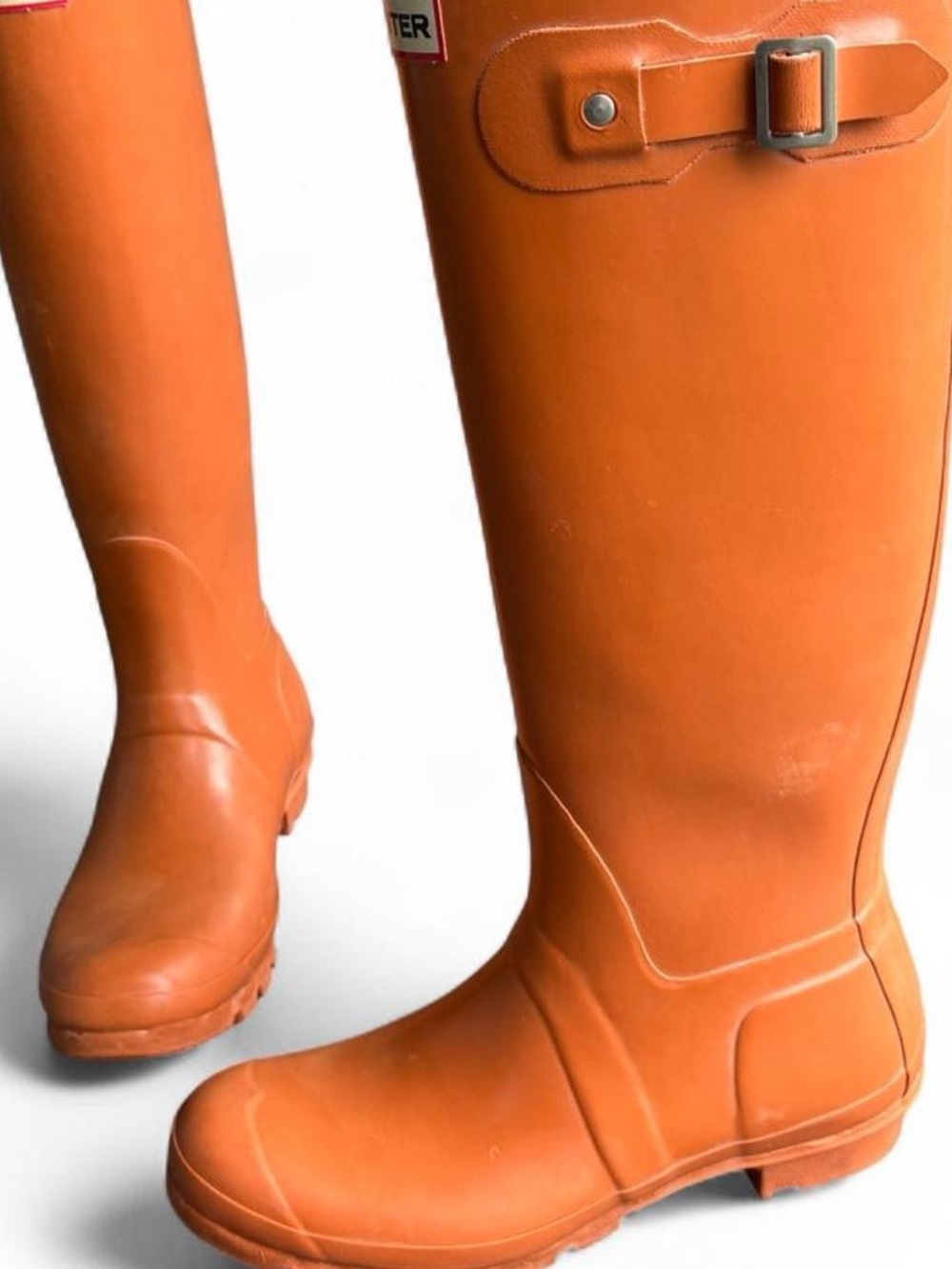 Hunter Tall Orange Rain Boots - Picture 4 of 13